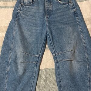 We The Free Light Blue Denim Barrel Jeans 27